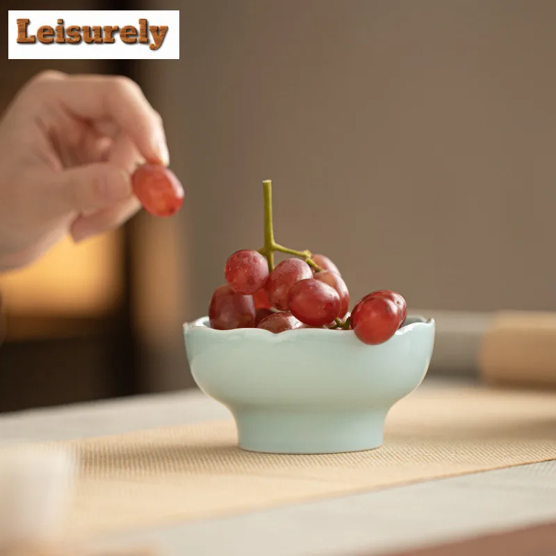 Exquisite Flower Mouth Fruit Dishes Creative Pastry Plate Trinket Dish Dessert Candy Dish Dessert Tray Hospitality Dishes Gift