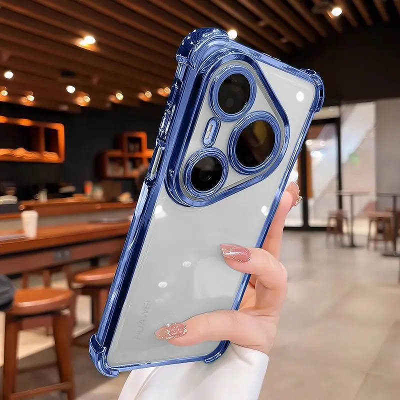 Fashion Electroplating Transparent Shockproof Case with Reinforced Corners
