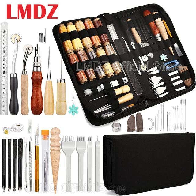 LMDZ Leather Stitching Kit with Waxed Thread Sewing Kit with Large-Eye  Stitching Needles for DIY Leather Craft Repair - AliExpress