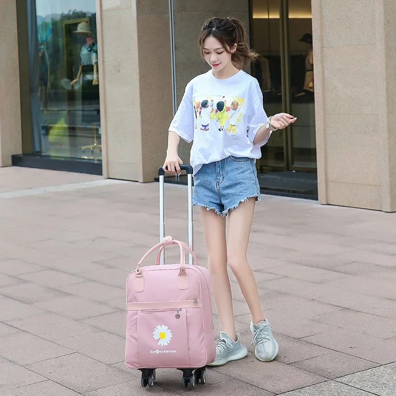Trolley Travel Bag Universal Wheel Luggage Bag Convenient Boarding Waterproof Backpack Handbag Rolling Trolly Suitcase rolling luggage trolley,folding luggage trolley