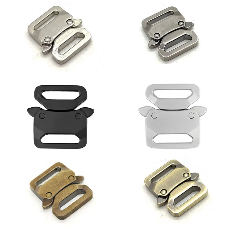 

2/5pcs ID20/25mm Metal Automatic Release Buckles Belt Adjustment Buckle DIY Multifunctional Outdoor Strap Band Snap Hook Clip