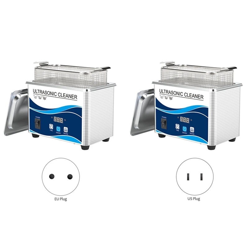 

800Ml Household Digital Watch Jewelry Ultrasonic Cleaner 60W Stainless Steel Bathtub