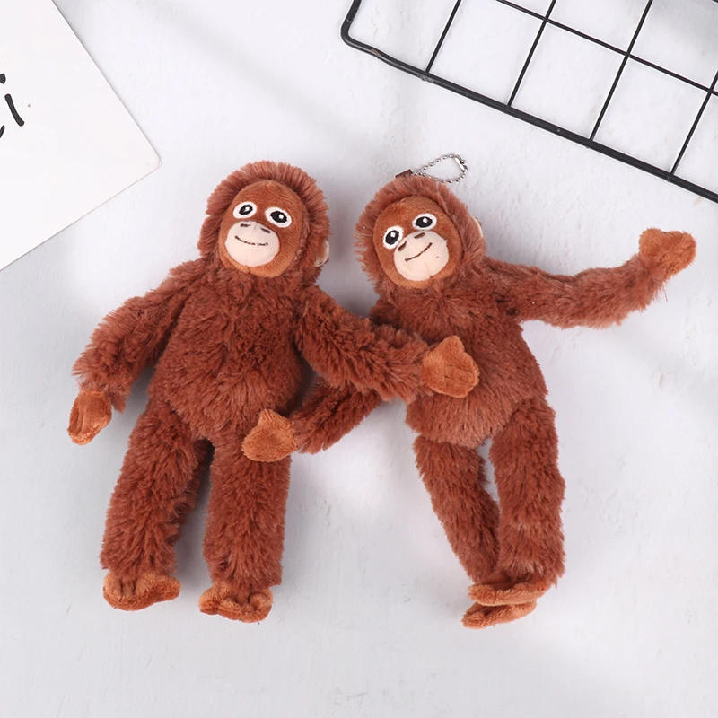 

Cartoon Gorilla Plush Toy Chimpanzees Monkey Pendant Soft Stuffed Doll Keychain Backpack Car Bag Key Ring Decor Kid Gift