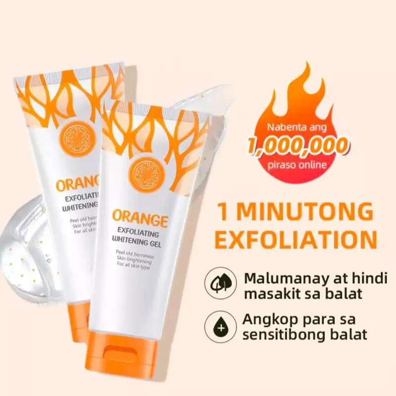 

Peeling Gel For Face Orange Brightening Gel Dead Skin Remover For Face Gently Exfoliator For All Skin Types Body Moisturizer