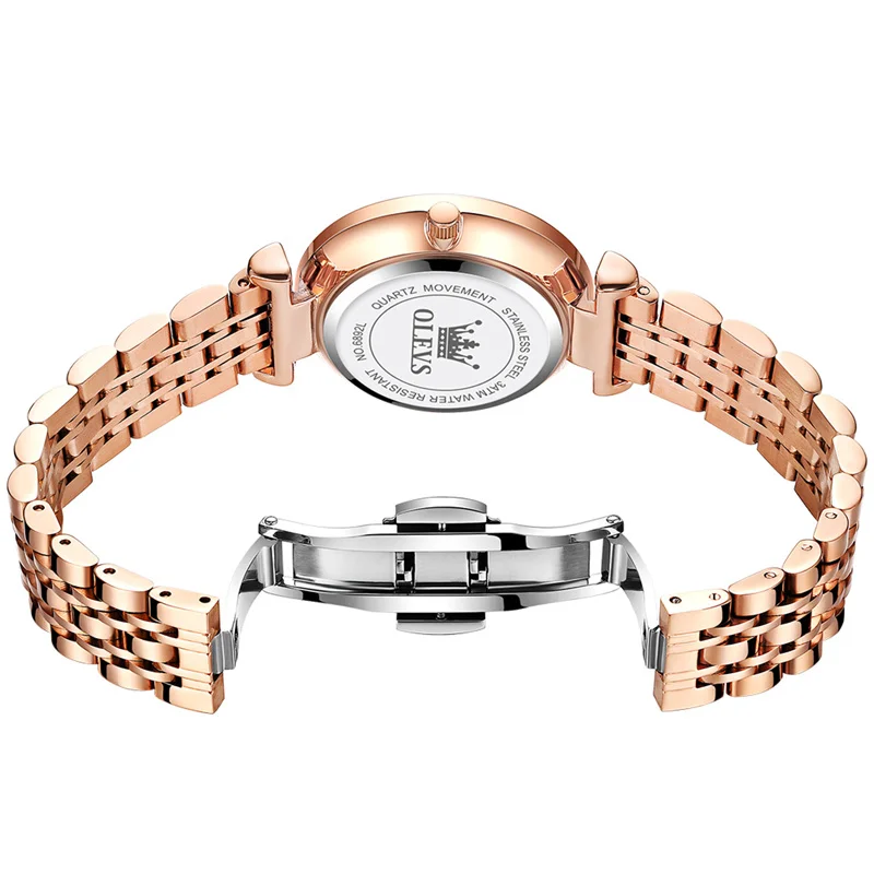 New OLEVS High Quality Watch Women Diamond Fashion Steel Bracelet Waterproof Quartz WristWatches Ladies Watch reloj para mujer