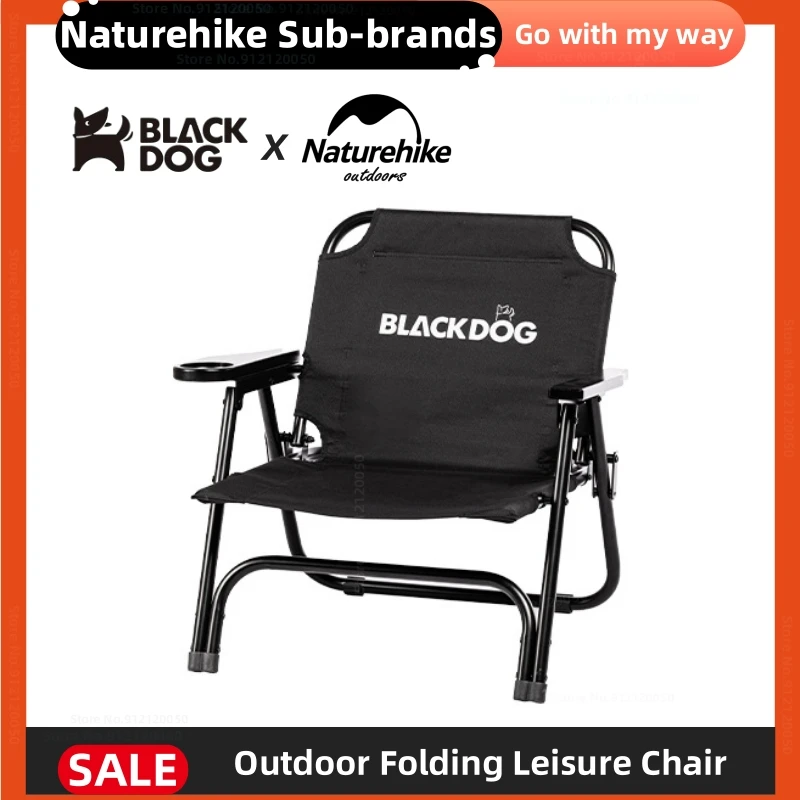 

Naturehike-Blackdog Outdoor Portable Camping Chair 600D Oxford Cloth Folding Fishing BBQ Picnic Beach Chair Leisure Coffee Chair