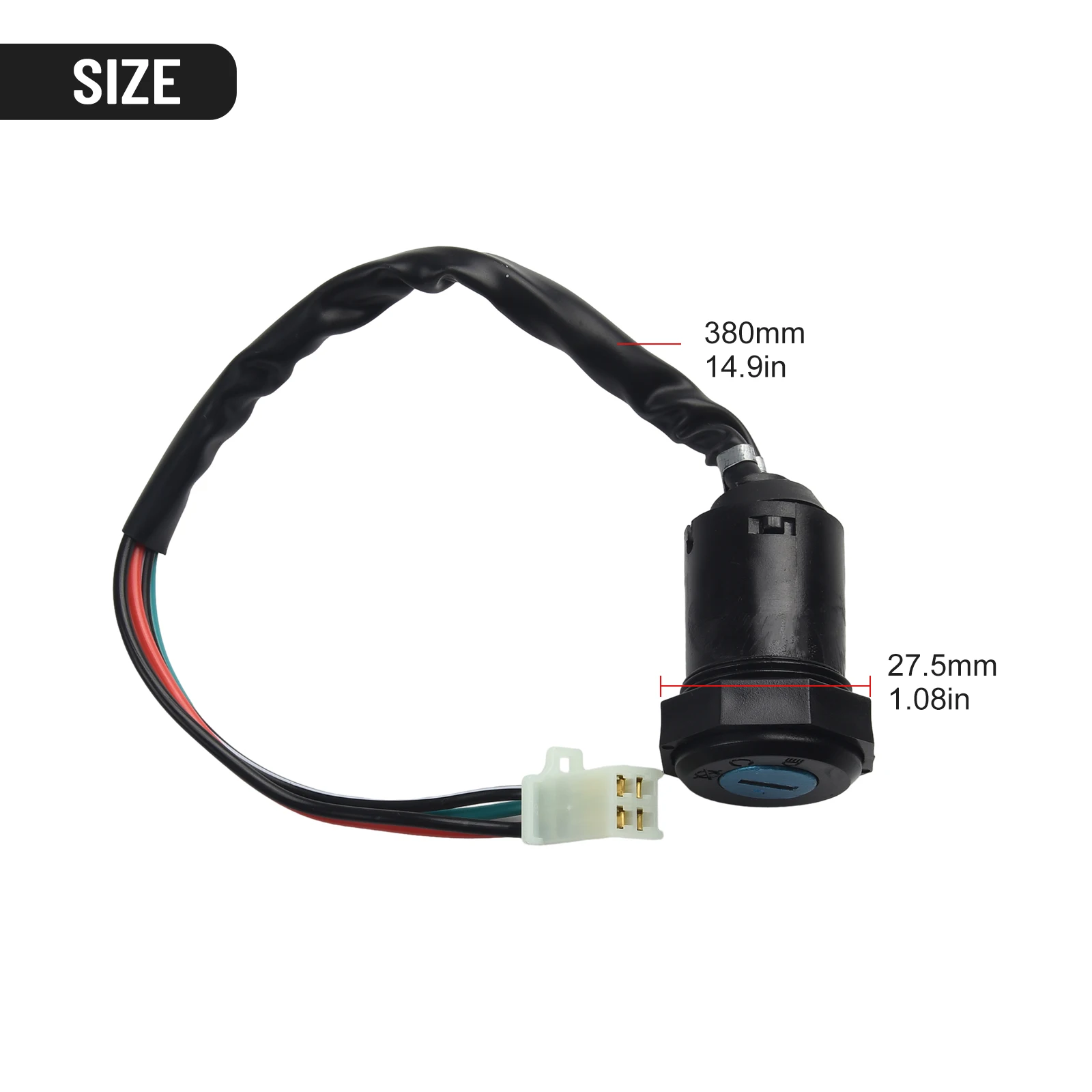 4Pin ATV 점화 키 스위치 범용 2 전선 점화 키 시작 스위치 잠금 키 50/70/90/110/125/250cc ATV 먼지 자전거