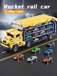 Racetrack Car Rocket Lift: Transforming Racing Car Toy - Perfect for Holiday Gifts (Yellow)