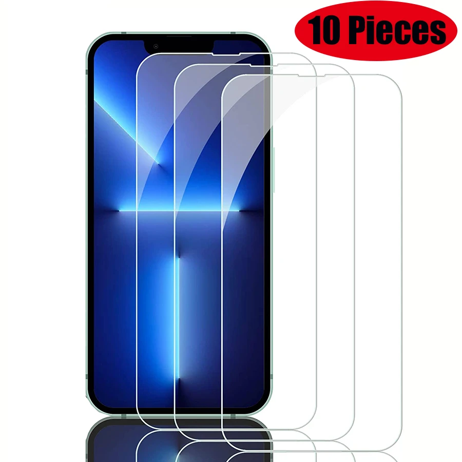 

10PCS 9H Rear Tempered Glass For iPhone 13 12 11 Pro Max Mini Full Cover Film Screen Protector 7 8 6S Plus X XR XS Max 13 Glass
