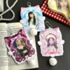 Kpop Photocard Holder with Keychain Y2K Kawaii Bow Photo Card Sleeves ID Badge Holder Card Protector 3