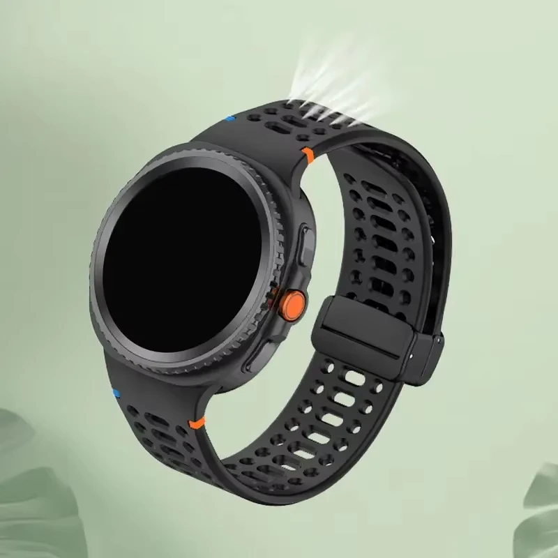 Sport Silicone Band with Magnetic Clasp - Breathable, Sweatproof, Lightweight Design