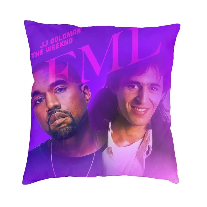 

Jean Jacques Goldman French Singer Pillow Cover Bedroom Decoration Fashion Pop Rock Cushions Cover for Sofa Square Pillowcase