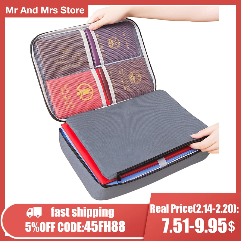Document Bags Storage Travel Ticket Bag Boxes Certificate File