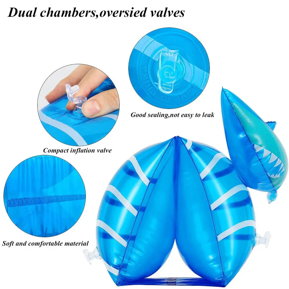 Swimming Armbands 2Pcs Baby Swimming Arm Ring Child Inflatable Pool Float Safety Training Swimming Circle Armbands Water Ring Pool Armbands Tools