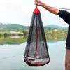 Mini Portable Fishing Bundle Mouth Fish Net Bag Mesh Oxford Fish Cage Fishing Net Bag Foldable Fishing Basket Fish Cage 0.5-2m