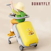 Kids Travel Trolley Suitcase Children Luggage Pulling Cart Travel Seat Carrier Bag Riding Suitcase for Baby Carry-On Luggage