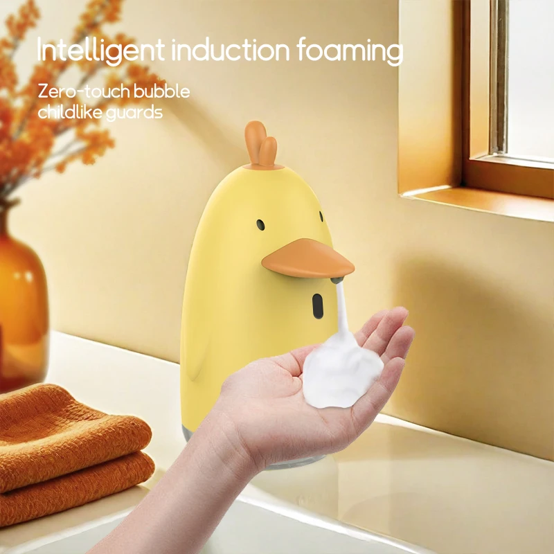Soap Dispenser Automatic USB Charging Cute Cartoon Style Touchless Sensor Children Washing Hand Machine Soap Foam Dispenser