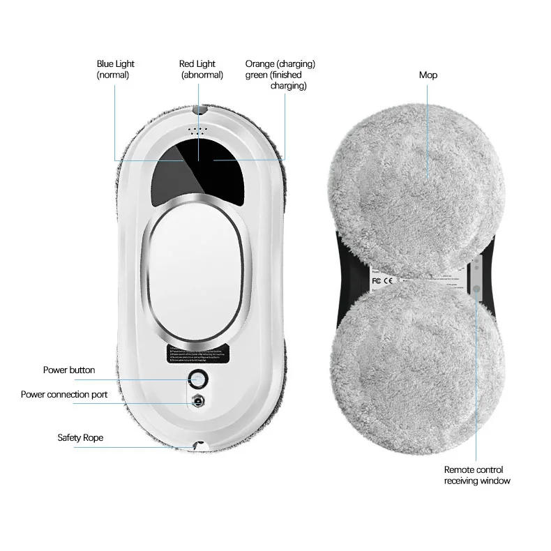 Smart Window Cleaning Robot Electric Intelligent Glass limpiacristales Robot Vacuum Cleaner for Window Remote Control for Home 6