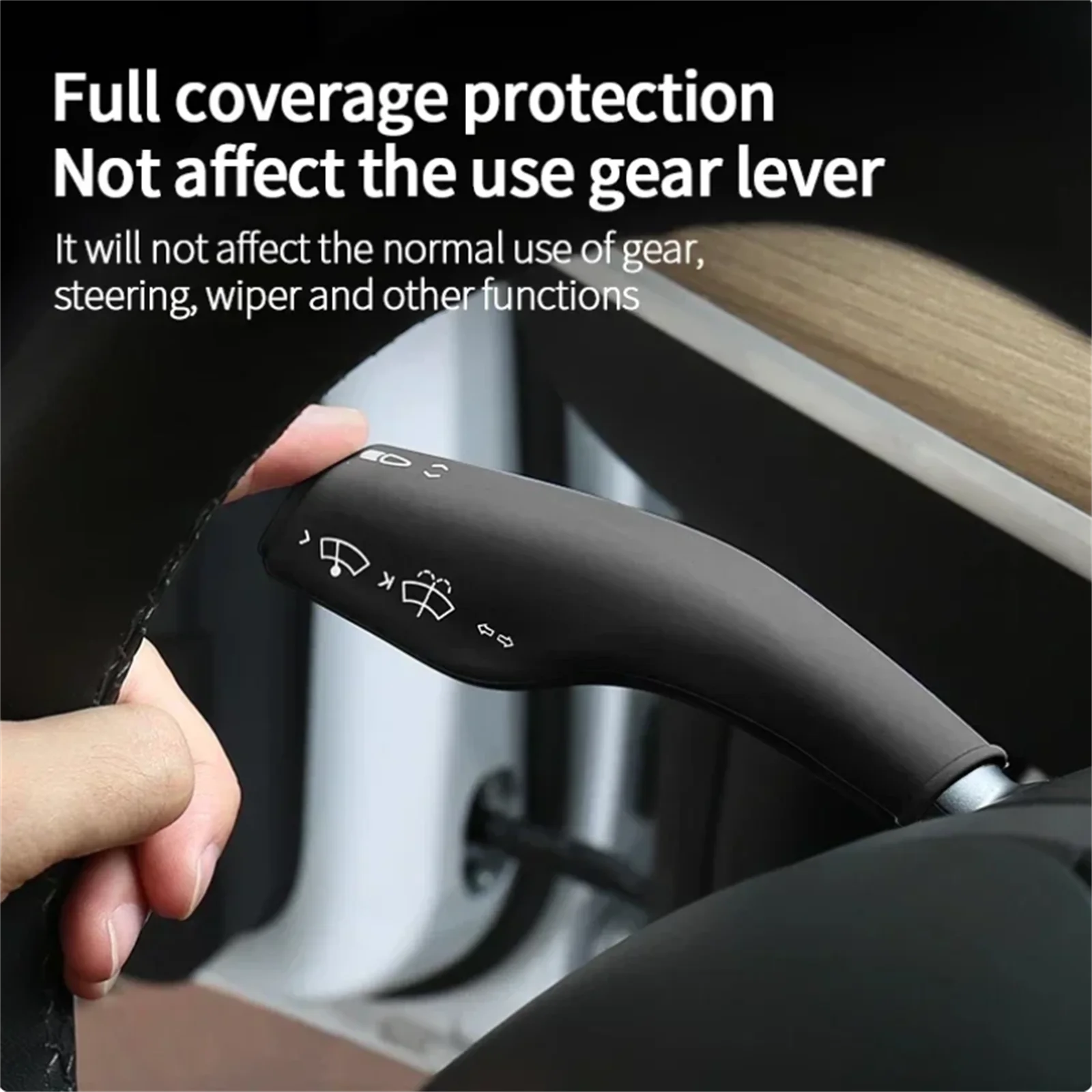 

1Pc Car Gear Shift Cover Silicone Steering Lever Protector Interior Remodel Patch For Tesla Model 3 Y Auto Decoration Accessory