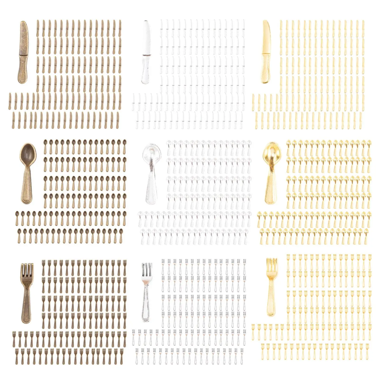 100x 1/12 Dollhouse Tableware Dollhouse Kitchen Accessories for Kids Girl