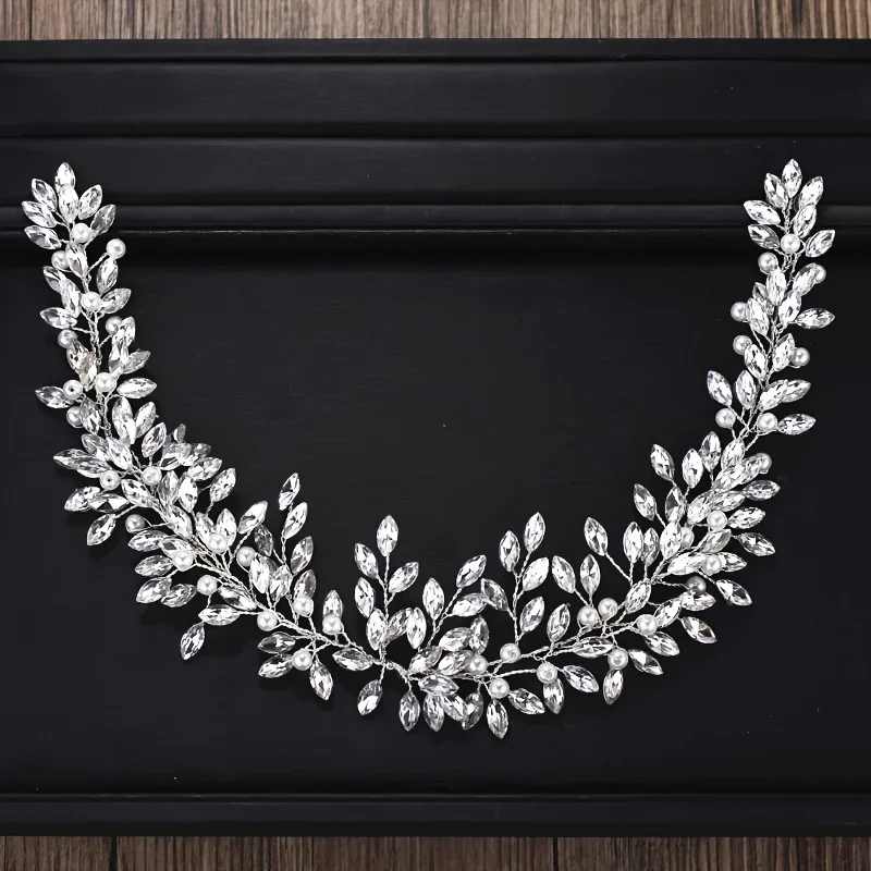 Crystal Pearl Headband Tiara Party Rhinestone Hair Vine Band Bridal Wedding Hair Accessories Jewelry Crown hair accessories,bridal hair accessories,crown headband,bridal jewelry set