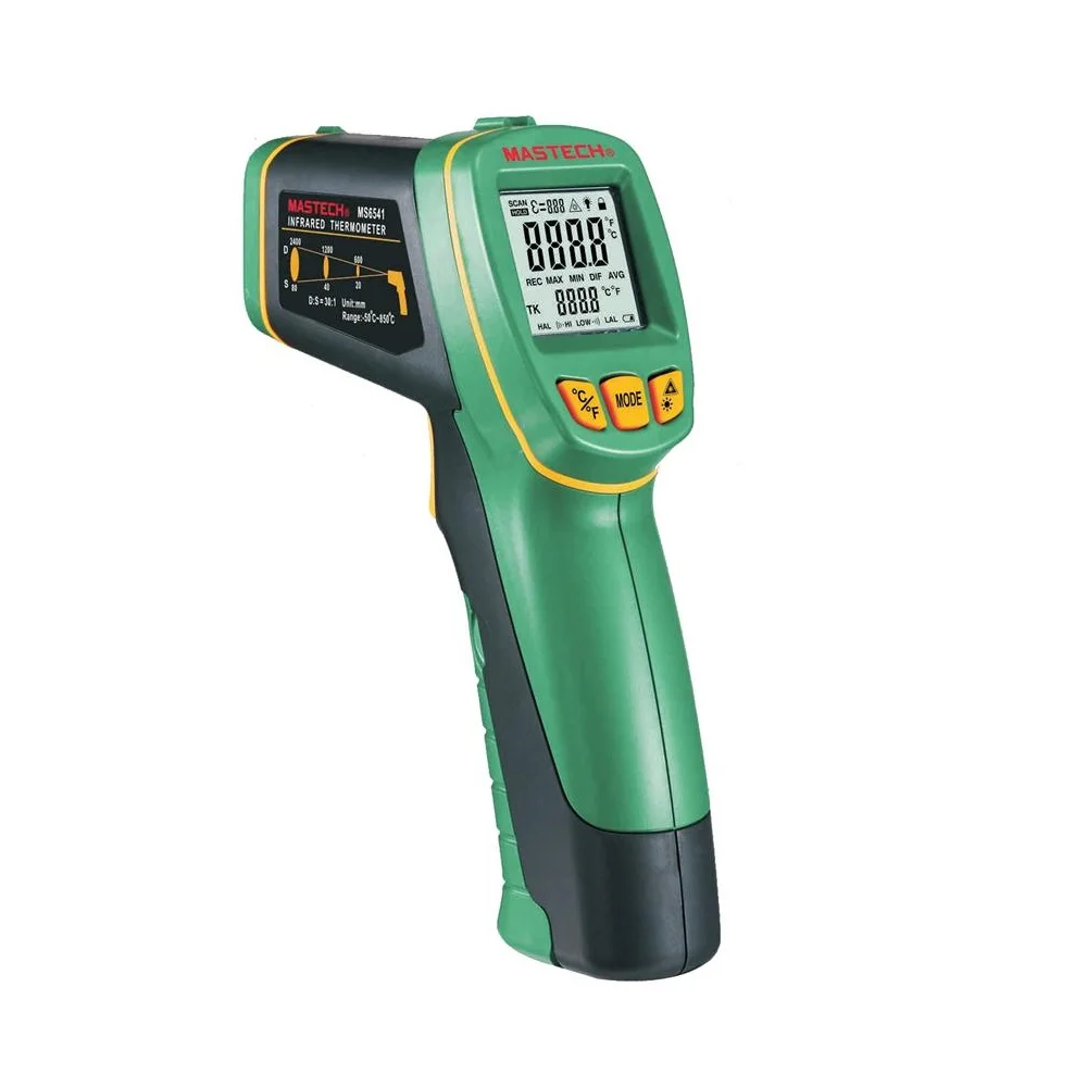 

MASTECH MS6541 Test -50C~760C Handheld Non-contact Infrared Thermometer Point Temperature Gun with K-type Thermocouple