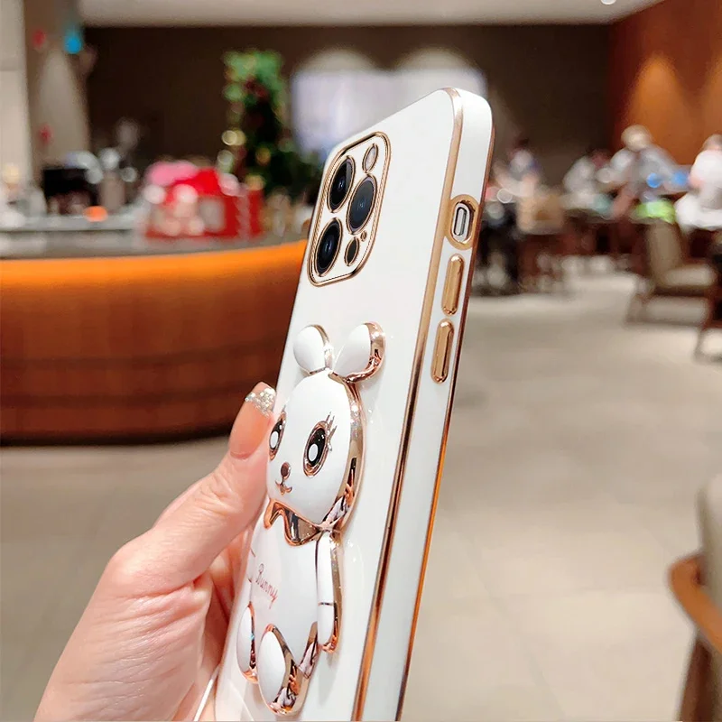 Ovitek za telefon z vrvjo in stojalom za zajčke za Samsung Galaxy S24 S23 S22 S21 S20 FE Ultra Plus A05S A05 A15 A25 A35 A55, mehak_voghion.com