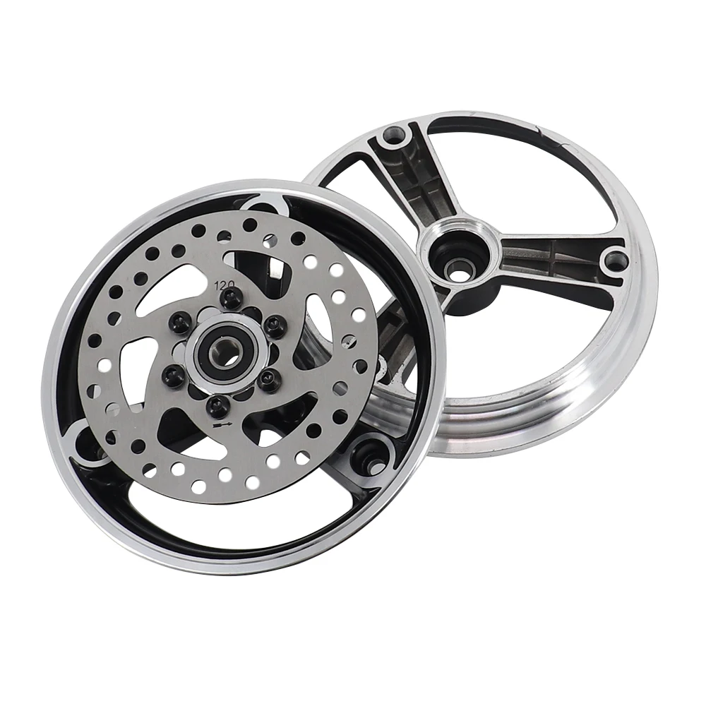 

10 Inch 10X2.50 Alumnium Alloy Hub With 6 Holes 120mm Disc Brake Set Hollow Solid Tire Fit For Electric Scooter Wheels