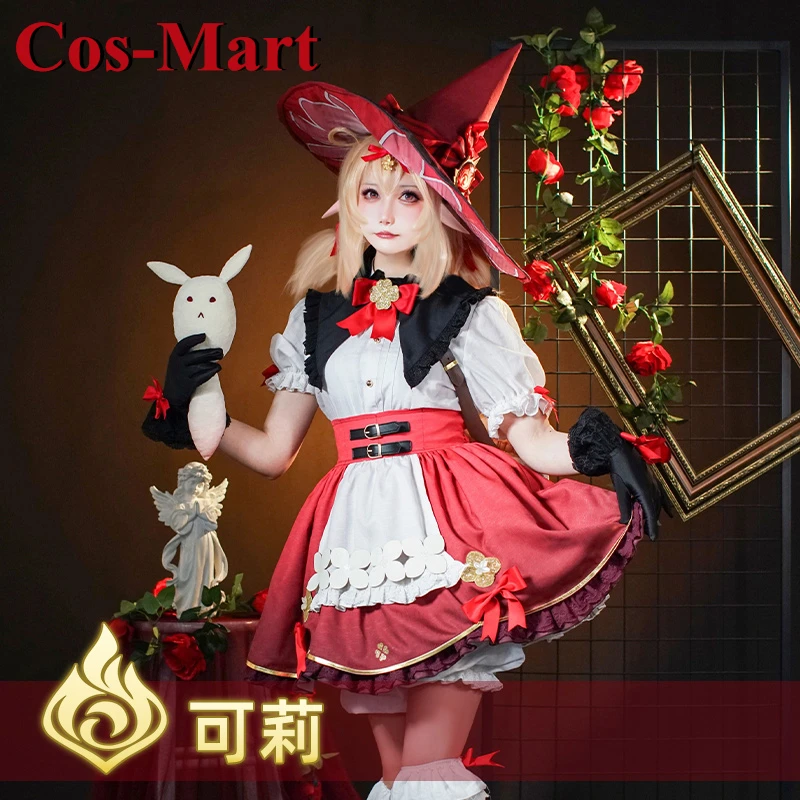 

Cos-Mart Game Genshin Impact Klee Cosplay Costume Little Witch Lovely Lolita Dress Female Activity Party Role Play Clothing New