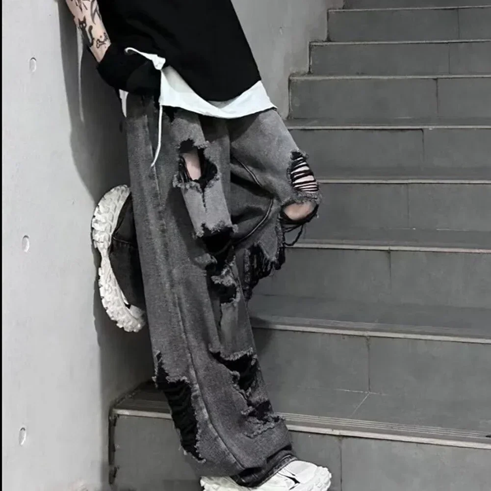 Clothing Length: Regular Vintage Baggy Pants Mens Fashion Jeans