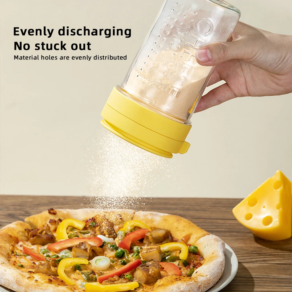 Grated Cheese Shaker Bottle Clear Spice Dispenser With Lid For Cumin Sesame Seasoning Jar Barbecue Tool Kitchen Container 5