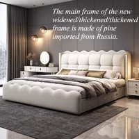 Lit à cadre unique, capitonné, de luxe, moderne, taille Queen, avec tables de chevet et tête de lit, Cama De Lujo Para Dormitorio, mobilier de chambre 1