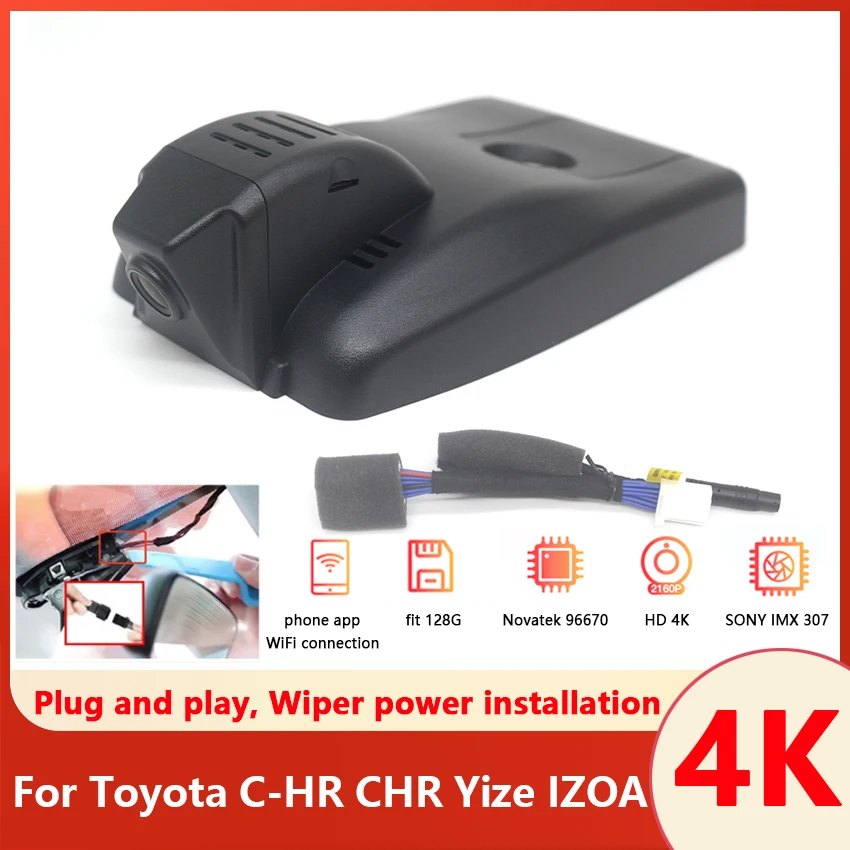 

Car DVR DashCam For Toyota C-HR CHR Yize IZOA 2021 2022 Dash Cam Driving Recorder UHD 4K 2160P Plug and Play Accessories Parts