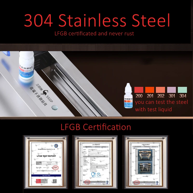 Knife Holder 304 Stainless Steel Kitchen Tools Organizer Stable Base Hang or Flatwise Place Storage Rack LFGB Certificate