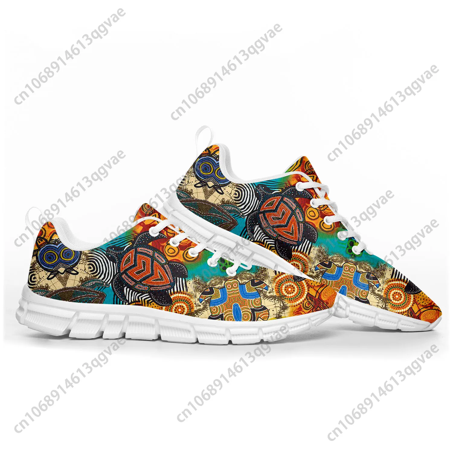 Australia Aboriginal Turtle Indigenous Art Design Sports Shoes Mens Womens Teenager Kids Children Custom Sneakers Casual Shoes