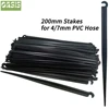 OASIS 50-1000PCS Garden 1/4" Stake Fixed Stems Holder Support 11cm 20cm for Drip Irrigation 4/7mm Hose Pipe Inserting Ground 5