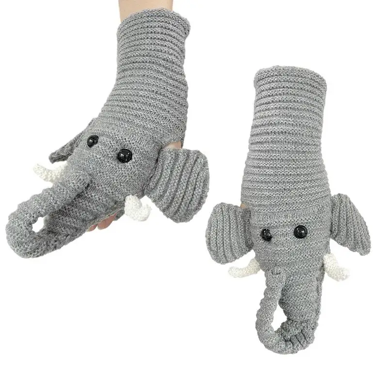 Cute Knitted Animal Socks Autumn And Winter Three-dimensional Cartoon Animal Elephant Floor Socks Funny Grip Socks For Kids