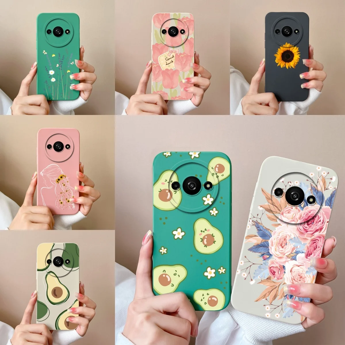 Sunflower Avocado Liquid Protective Drop-Resistant Phone Case