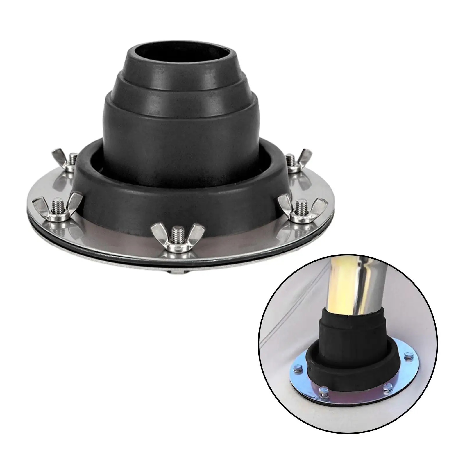 Stove Jack for Tent Heat Resistant Silicone Wood Stove Pipe Flashing Fireproof Protection Ring for Yurt Tent Log Cabins Outdoor stove jack