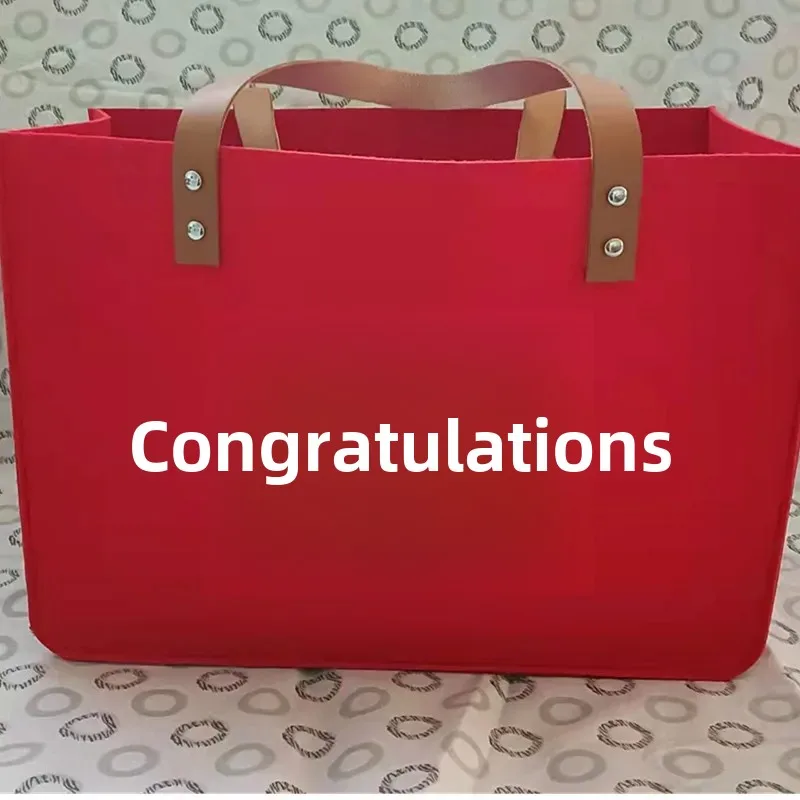 결혼식 축하 빨간 봉투 사탕 상자 행운의 부적 Felicitations 휴대용 펠트 선물 가방 중국어 번체 복고풍 스타일