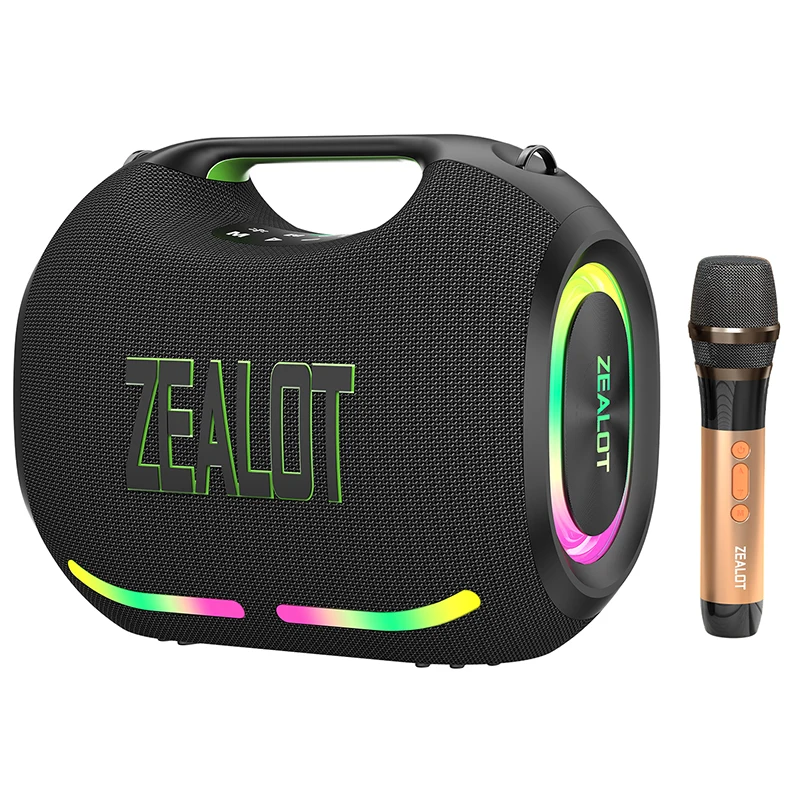 ZEALOT-ZE01MカラオケポータブルBluetooth 5.3スピーカーシステム