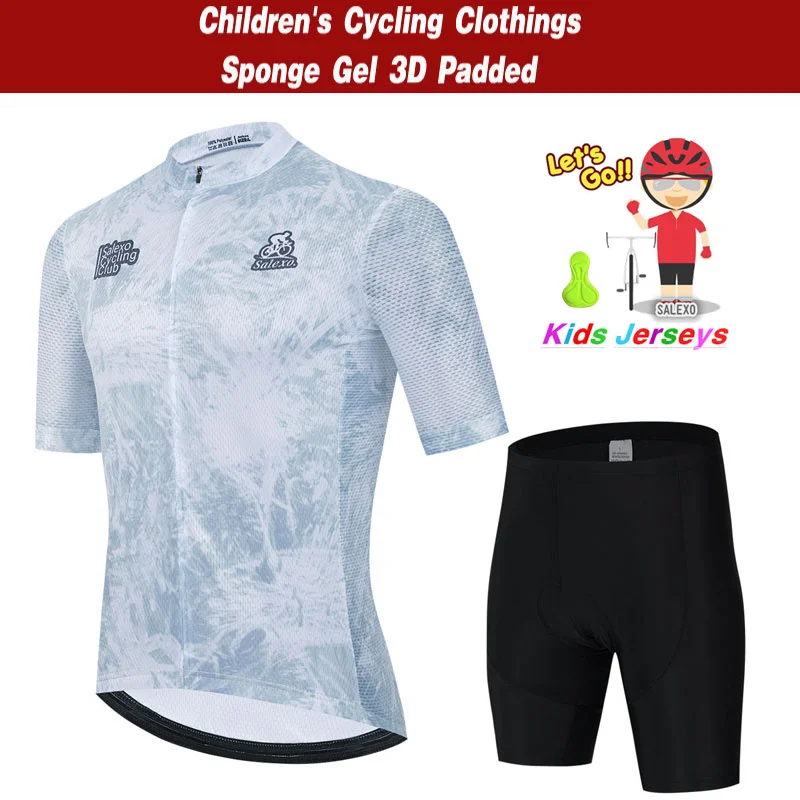 Children's Cycling Jersey Sets BOY Summer Short Sleeve Road Racing Bike Clothing Breathable MTB Bicycle Bib Suit Ropa Ciclismo