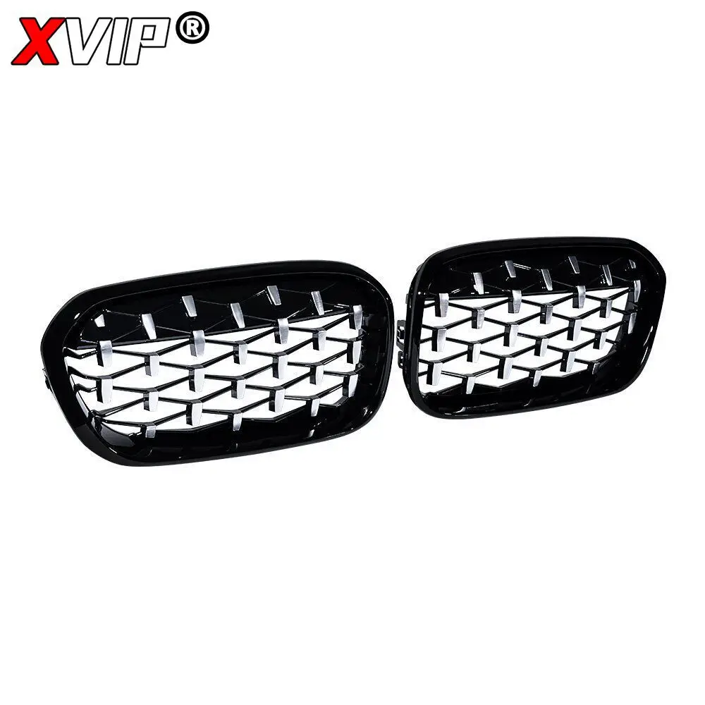 Front Bumper Kidney Grille For BMW 1 Series F20 F21 2015-Replacement Double Slat Gloss Black Grilles