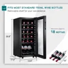 18 Bottle Compressor Wine Cooler Refrigerator,Small Freestanding Wine Fridge,40-66F Digital Temperature Control Glass Door 3