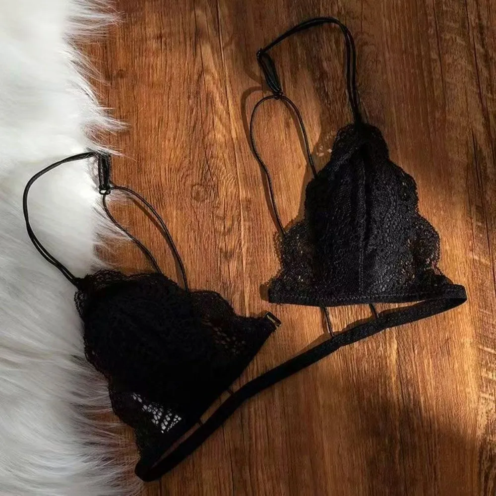 Ultra-Thin Lace Wireless V Bra with Front Closure - Seamless Anti-Sagging Lingerie