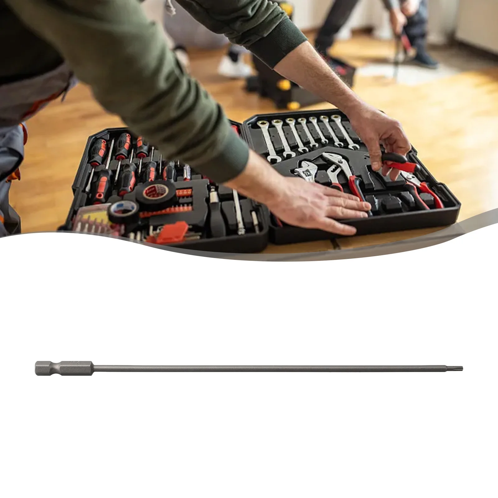 Magnetischer Torx-Bit, extra lang, 200 mm, Schraubendreher-Set, Sicherheit, manipulationssicher, Stern für elektrische Bohrmaschine, Schraubendreher, Schraubendreher – Detail 12