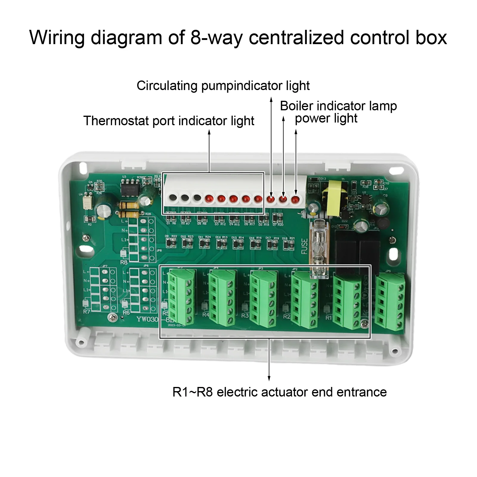 1pc CCT-25/CCT-28 Heating Controller Floor Hot Water System Pump Valve Actuator Heating System Intelligent Hub Controller