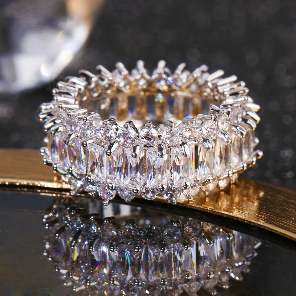 Gorgeous Big Engagement Ring Square CZ Promise Ring Best