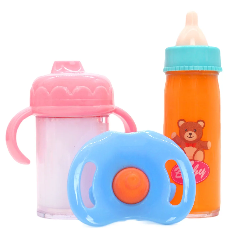 thumbnail image 1 of Accesorios para muñecas Pop de 18 pulgadas, vajilla de plástico para muñecas renacidas, chupete, biberones de jugo y leche mágica, artículos de baño, juguetes para casas de muñecas para niñas, 1 of 5