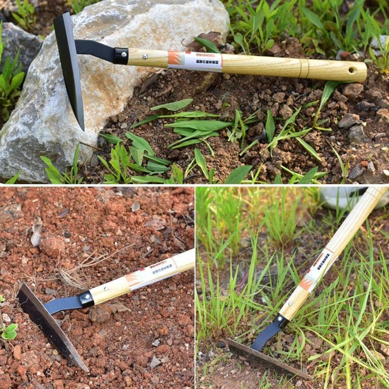 45x14.3x5.5cm Multi-function Manganese Steel Handheld Plow Garden Hoe Tools for Dig /Plant/ Fertilize or Weed 5